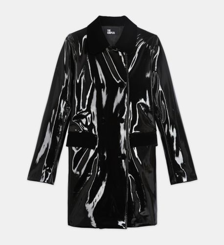Manteau Long Noir En Vinyle - The Kooples - Modalova