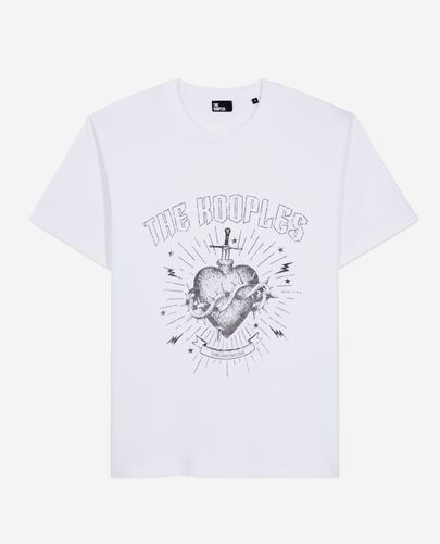 T-shirt Blanc Avec Sérigraphie Dagger Through Heart - The Kooples - Modalova