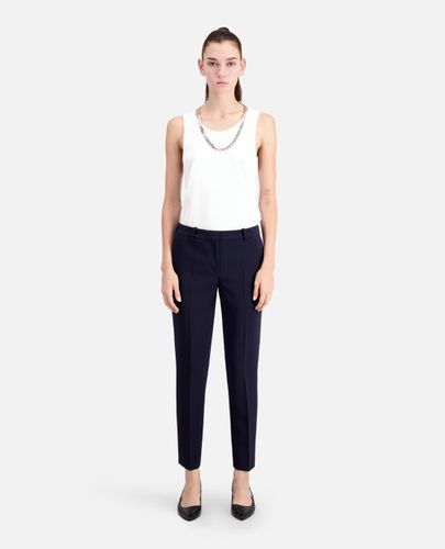 Pantalon De Costume En Crêpe Bleu Marine - The Kooples - Modalova