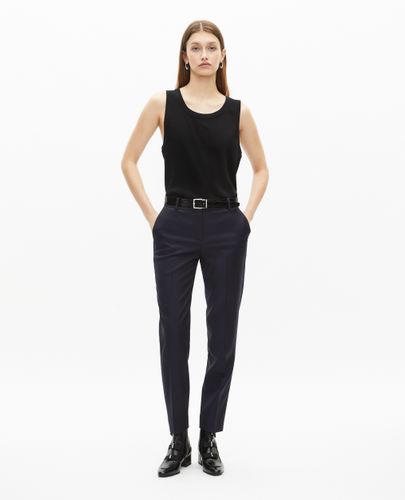 Pantalon De Costume Laine Bleu Marine - The Kooples - Modalova