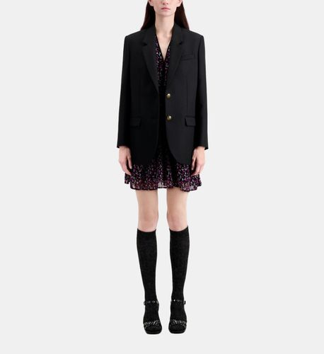 Blazer Noir En Laine Mélangée - The Kooples - Modalova