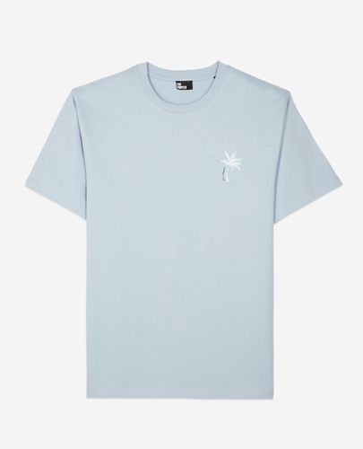 T-shirt Bleu Ciel Avec Broderie Palm Tree - The Kooples - Modalova