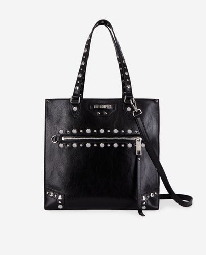 Sac Jill Shopping En Cuir Noir Avec Clous - The Kooples - Modalova