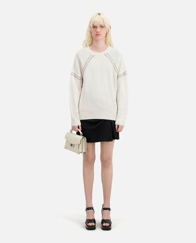 Pull Écru En Laine Et Cachemire Côtelés Avec Studs - The Kooples - Modalova