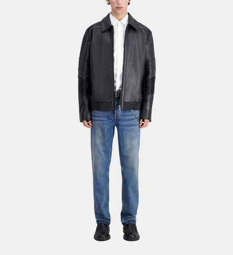 Blouson Biker En Cuir Noir - The Kooples - Modalova