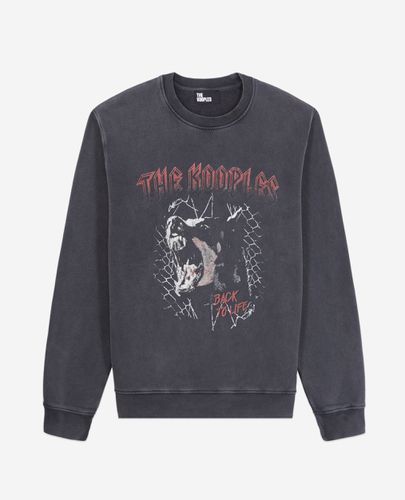 Sweatshirt Noir Avec Sérigraphie Barking Dog - The Kooples - Modalova