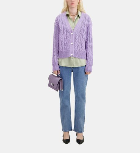 Cardigan Mauve En Mélange De Laine Torsadé - The Kooples - Modalova