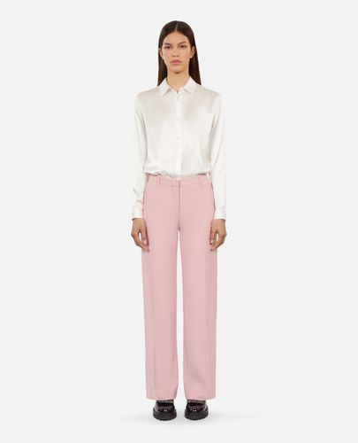 Pantalon Tailleur Rose En Laine Mélangée - The Kooples - Modalova