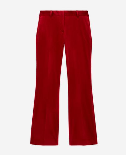 Pantalon De Costume Flare Velours Rouge - The Kooples - Modalova