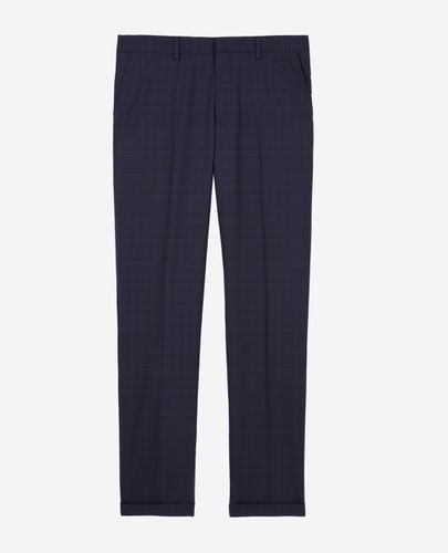 Pantalon De Costume Prince De Galles Bleu Marine En Laine - The Kooples - Modalova