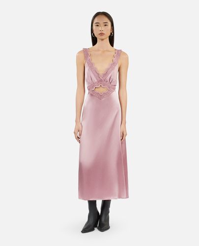 Robe Nuisette Longue Lilas Avec Guipure - The Kooples - Modalova