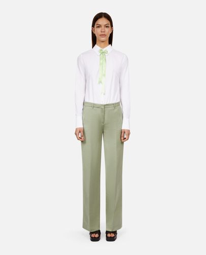 Pantalon Tailleur Vert Clair En Lin - The Kooples - Modalova