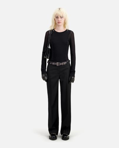 Pantalon Tailleur Noir En Laine - The Kooples - Modalova