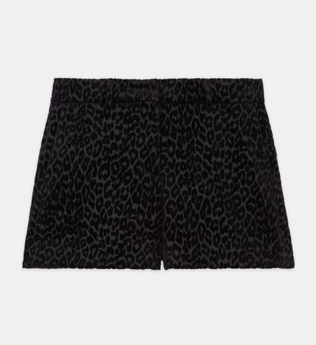 Short En Velours Léopard Noir - The Kooples - Modalova
