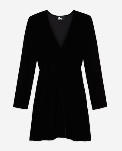 Robe Courte En Velours Noire - The Kooples - Modalova