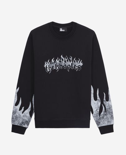 Sweatshirt Noir Avec Sérigraphie Kooples On Fire - The Kooples - Modalova