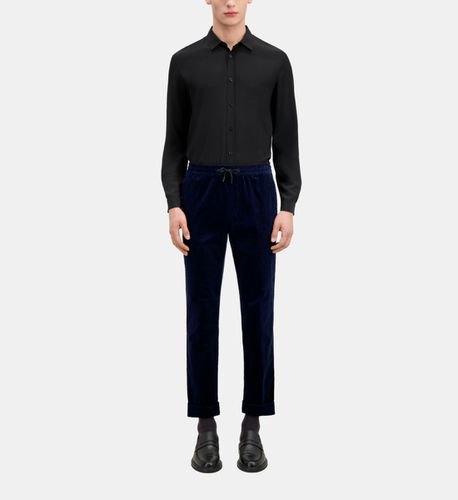 Pantalon Bleu Marine En Velours Côtelé - The Kooples - Modalova