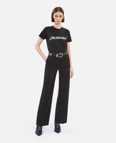 T-shirt À Strass What Is Noir - The Kooples - Modalova