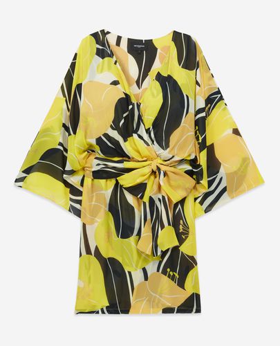 Robe Légère Imprimée Kimono Ceinturée - The Kooples - Modalova