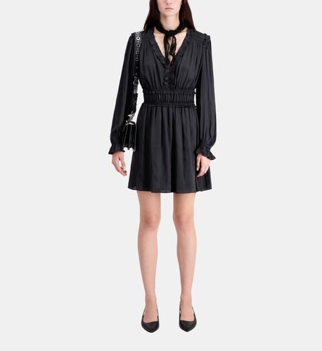 Robe Courte Noire Avec Fronces - The Kooples - Modalova