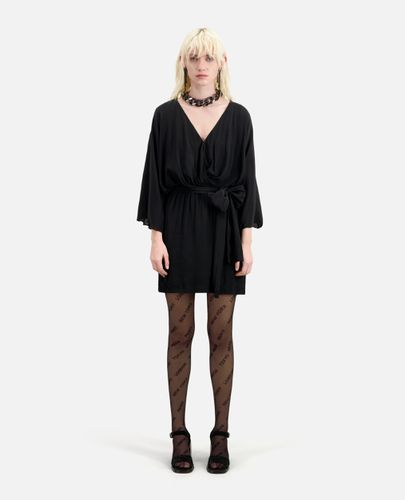 Robe Courte Kimono Ceinturée En Viscose Soie - The Kooples - Modalova