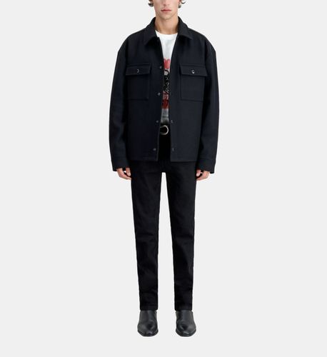 Blouson Type Surchemise Noir En Laine Mélangée - The Kooples - Modalova