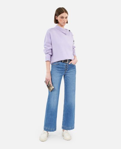 Pull Mauve En Laine Et Cachemire Avec Boutons - The Kooples - Modalova