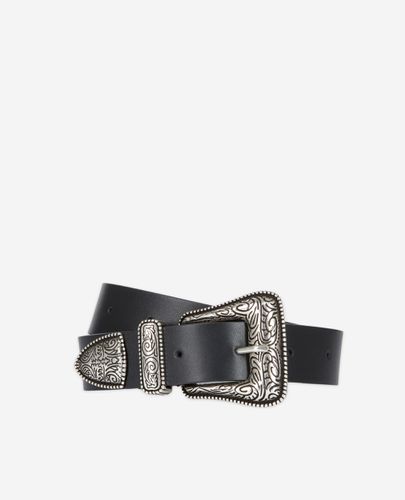 Ceinture En Cuir Noire - The Kooples - Modalova