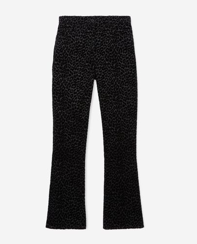 Pantalon De Costume En Velours Léopard Noir - The Kooples - Modalova