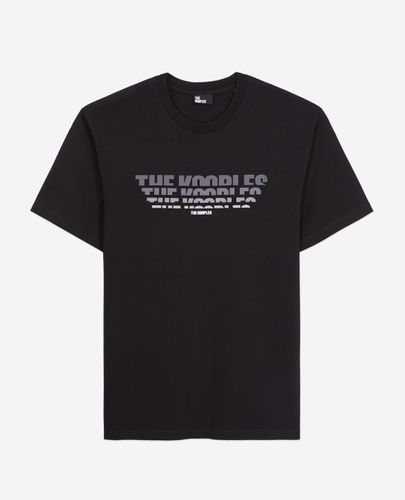 T-shirt Noir Avec Sérigraphie Logo En Dégradé De Couleur - The Kooples - Modalova