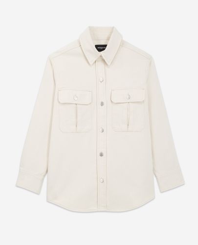 Chemise Jean Oversize Beige Poches Poitrine - The Kooples - Modalova