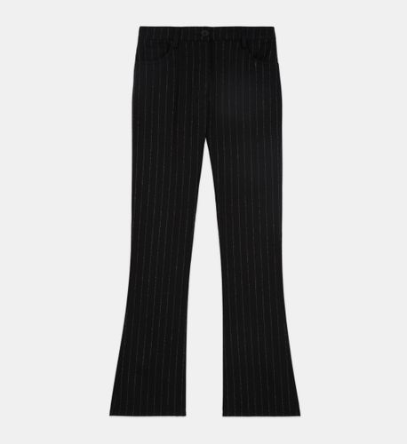 Pantalon De Costume En Laine Rayé - The Kooples - Modalova