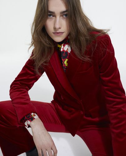 Veste De Costume En Velours Rouge - The Kooples - Modalova