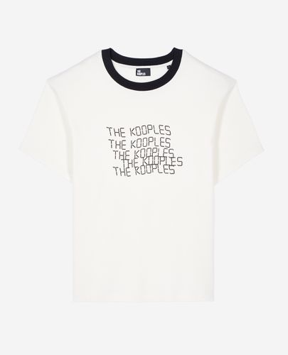 T-shirt Écru Sérigraphie Tk Waves - The Kooples - Modalova