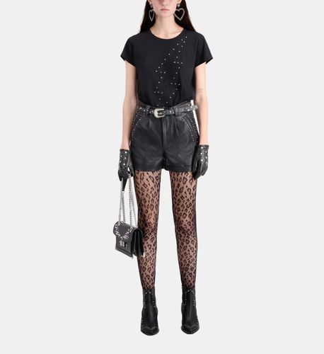 Short En Cuir Avec Clous - The Kooples - Modalova