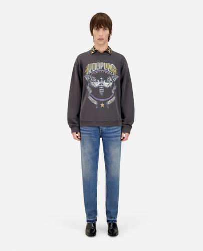 Sweatshirt Gris Avec Sérigraphie Skull Butterfly - The Kooples - Modalova