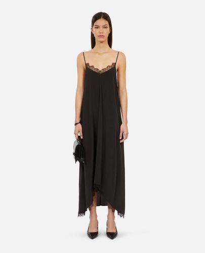 Robe Nuisette Longue Noire En Soie Lavée - The Kooples - Modalova