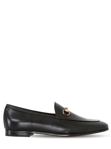 Mocassins En Cuir Avec Horsebit Jordaan 10 Mm - GUCCI - Modalova