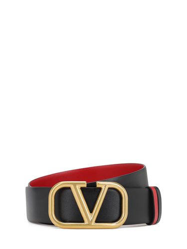 Ceinture Réversible En Cuir V Logo 4 Cm - VALENTINO GARAVANI - Modalova