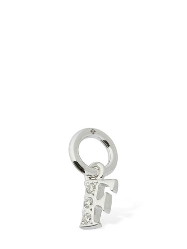 Pendentif F En Or Blanc 18 K Et Diamants - DODO - Modalova