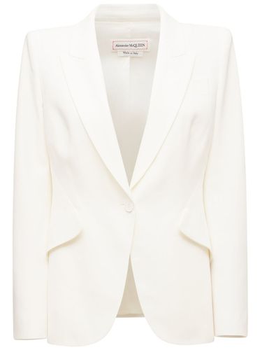 Blazer En Crêpe De Viscose Mélangée - ALEXANDER MCQUEEN - Modalova