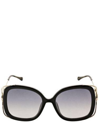 Lunettes De Soleil Carrées En Métal Détail Mors - GUCCI - Modalova