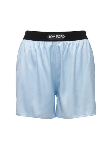 Mini-short En Satin De Soie À Logo - TOM FORD - Modalova