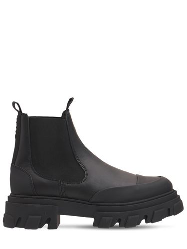 Bottes Combat Chelsea En Cuir 50 Mm - GANNI - Modalova