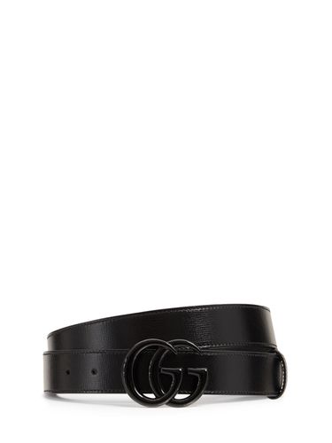 Ceinture En Cuir Gg 3 Cm - GUCCI - Modalova