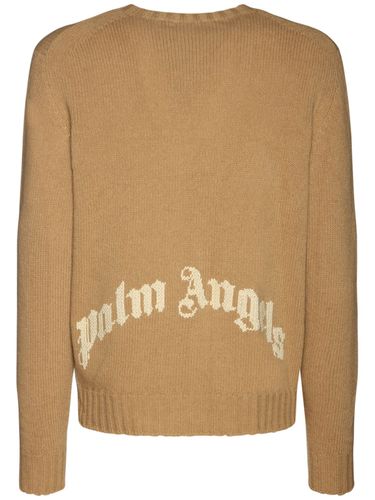 Pull-over En Maille De Laine Mélangée À Logo - PALM ANGELS - Modalova