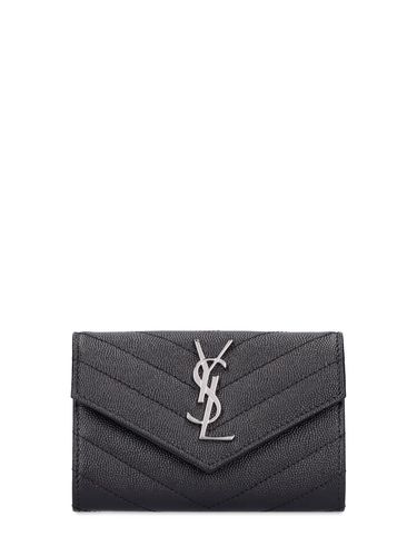 Petit Portefeuille En Cuir À Monogramme - SAINT LAURENT - Modalova