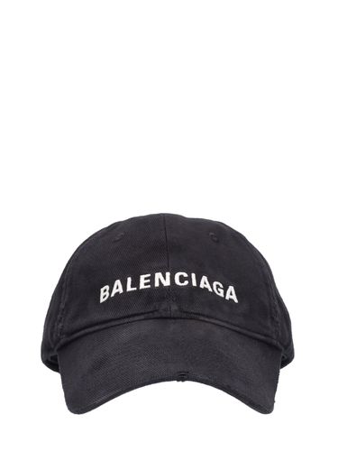 Casquette En Coton À Logo Brodé - BALENCIAGA - Modalova