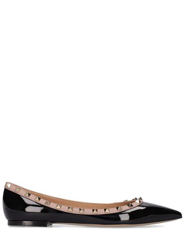 Ballerines En Cuir Verni Rockstud 10 Mm - VALENTINO GARAVANI - Modalova