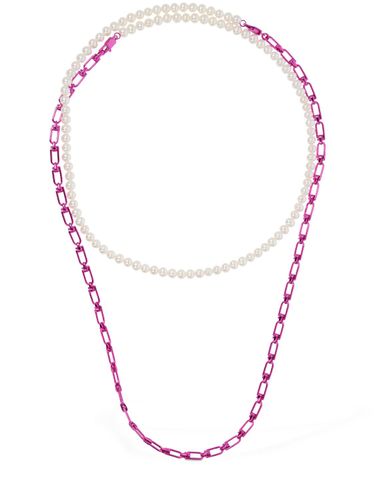 Collier À Double Chaîne Avec Perles Reine - EÉRA - Modalova